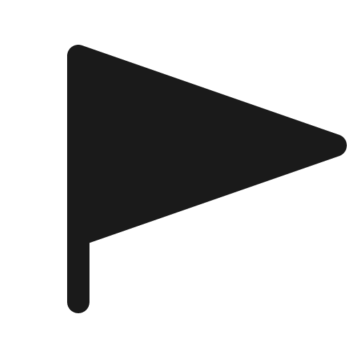 Flag pennant fill icon, filled style, from Phosphor