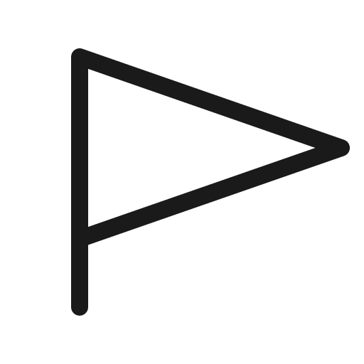 Flag pennant light icon, light style, from Phosphor
