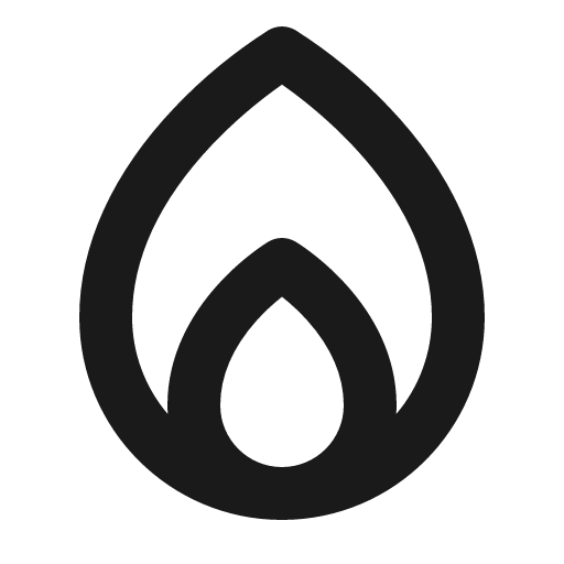 Flame bold icon, bold style, from Phosphor
