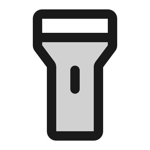 Flashlight duotone icon, two-tone style, from Phosphor