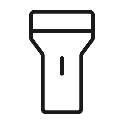 Flashlight thin icon, thin style, from Phosphor