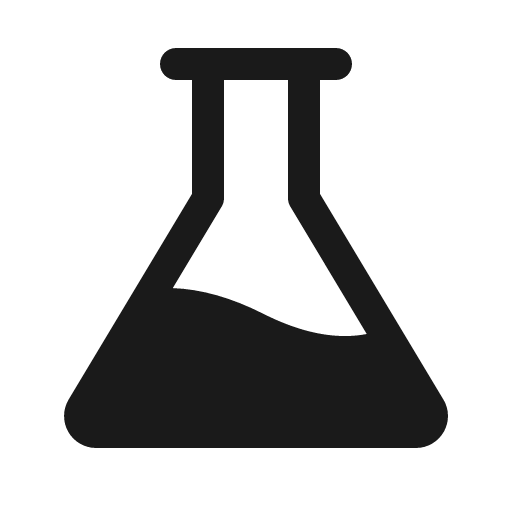 Flask fill icon, filled style, from Phosphor
