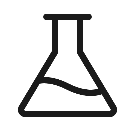 Flask light icon, light style, from Phosphor