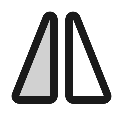 Flip horizontal duotone icon, two-tone style, from Phosphor