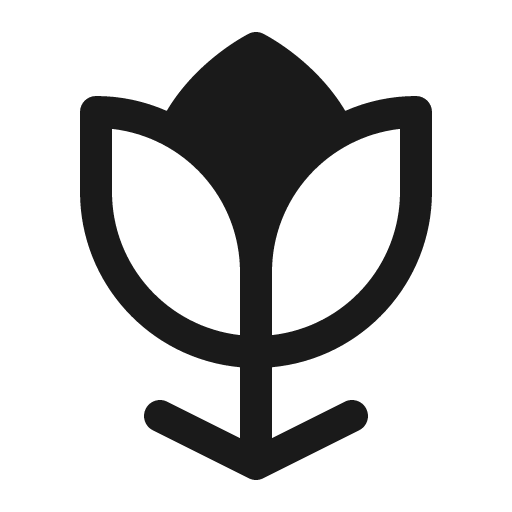 Flower tulip fill icon, filled style, from Phosphor