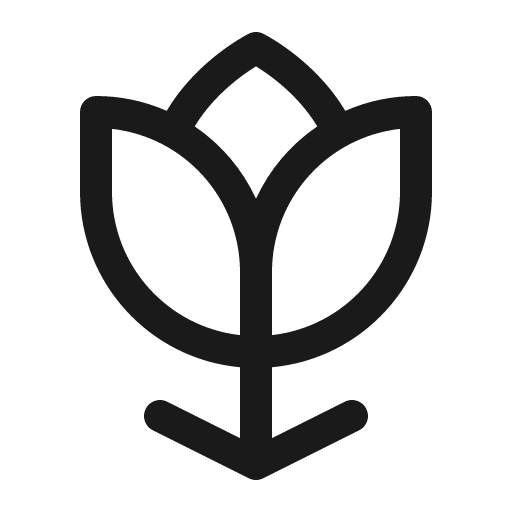 Flower tulip icon, solid style, from Phosphor