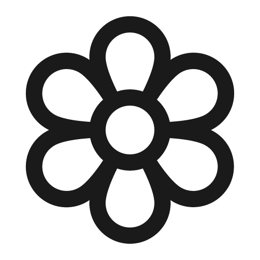 Flower icon, solid style, from Phosphor