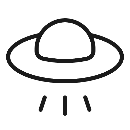 Flying saucer thin icon, thin style, from Phosphor