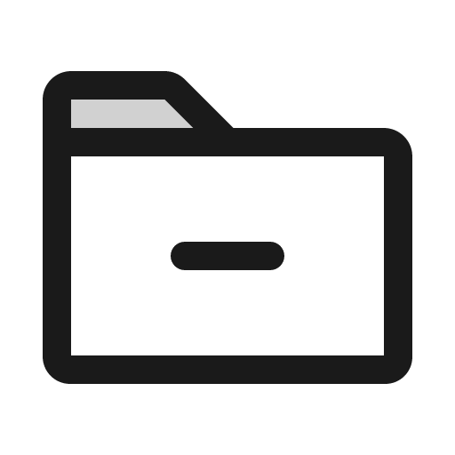 Folder minus duotone icon, two-tone style, from Phosphor
