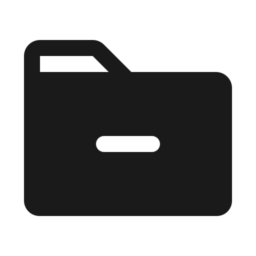 Folder minus fill icon, filled style, from Phosphor