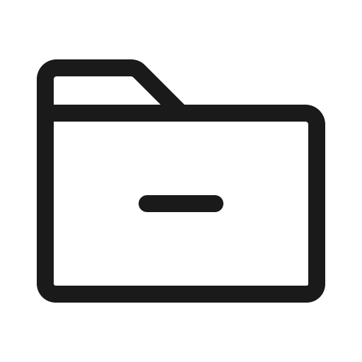 Folder minus light icon, light style, from Phosphor