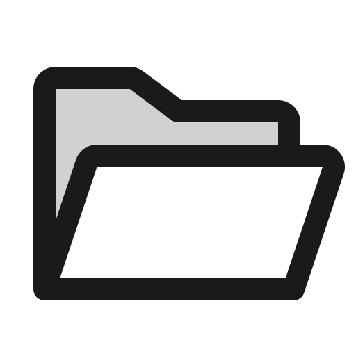 Folder open duotone icon, two-tone style, from Phosphor
