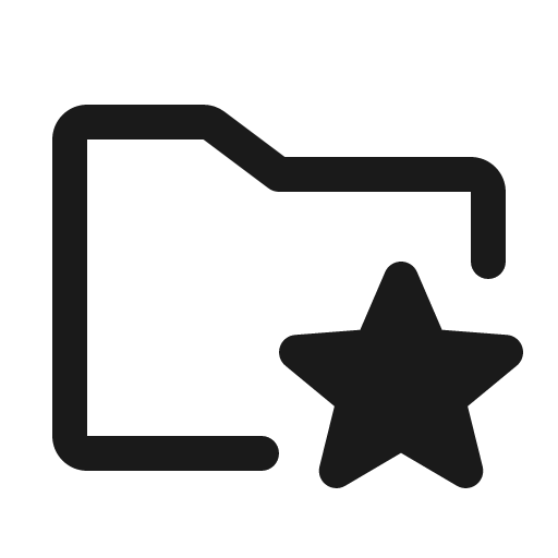 Folder simple star fill icon, filled style, from Phosphor