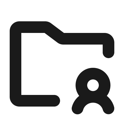 Folder simple user bold icon, bold style, from Phosphor