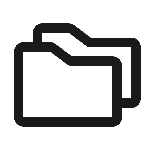 Folders icon, solid style, from Phosphor