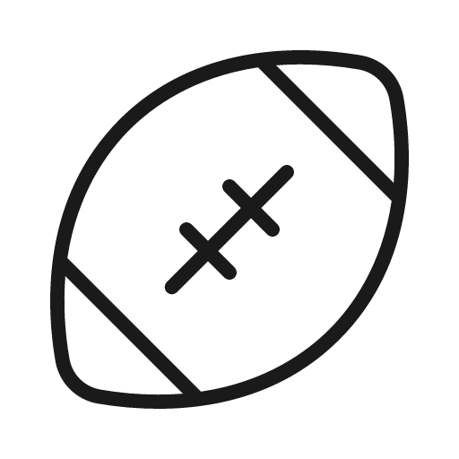 Football thin icon, thin style, from Phosphor