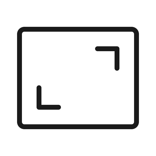 Frame corners thin icon, thin style, from Phosphor