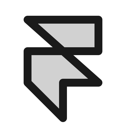 Framer logo duotone icon, two-tone style, from Phosphor