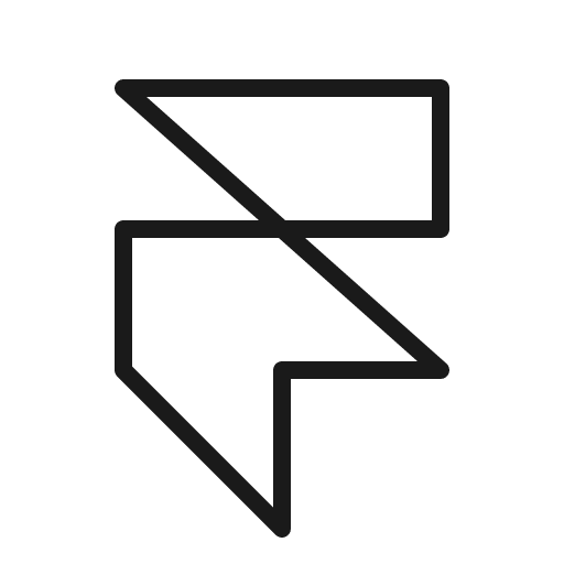 Framer logo thin icon, thin style, from Phosphor
