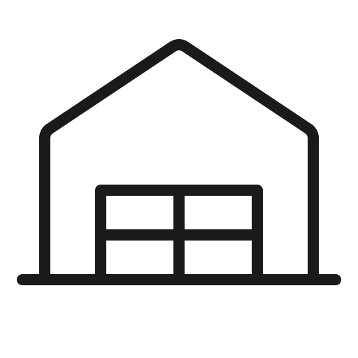 Garage thin icon, thin style, from Phosphor