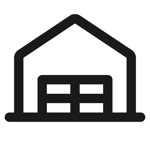 Garage icon, solid style, from Phosphor