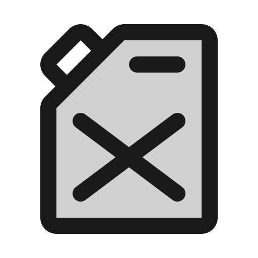 Gas can duotone icon, two-tone style, from Phosphor