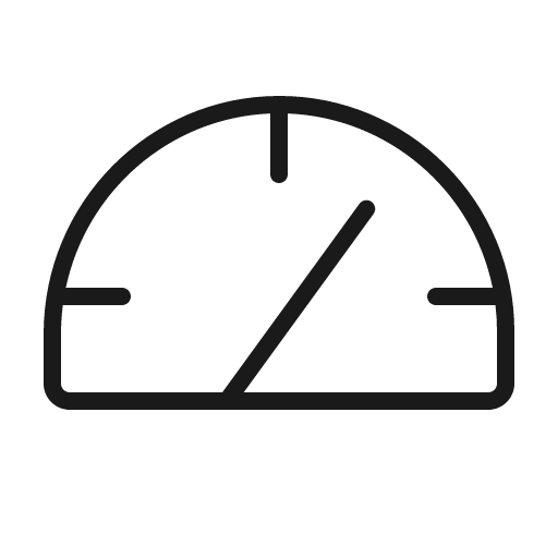Gauge thin icon, thin style, from Phosphor