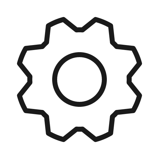 Gear thin icon, thin style, from Phosphor