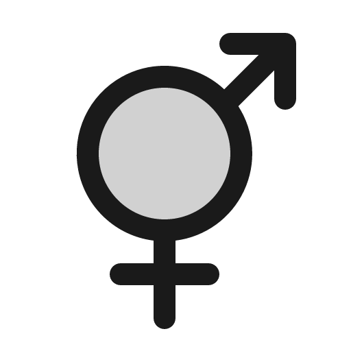 Gender intersex duotone icon, two-tone style, from Phosphor