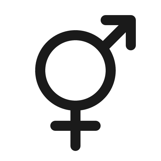 Gender intersex icon, solid style, from Phosphor