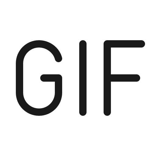 Gif light icon, light style, from Phosphor
