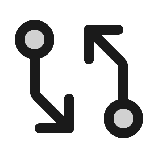 Git diff duotone icon, two-tone style, from Phosphor