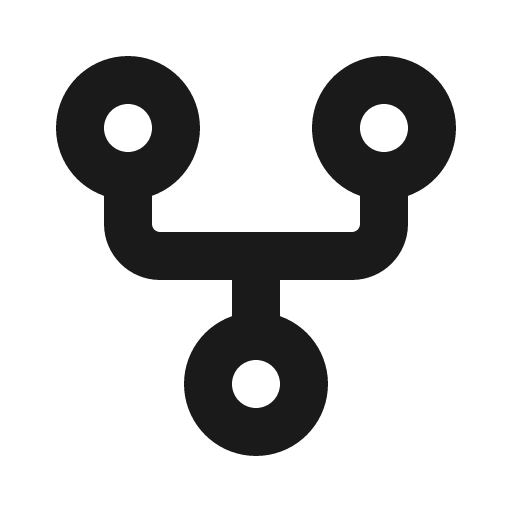 Git fork bold icon, bold style, from Phosphor