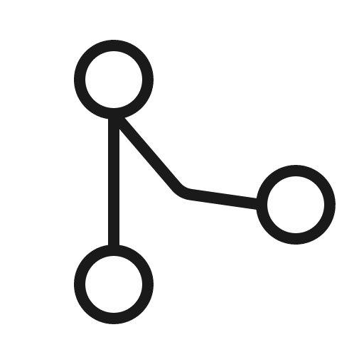 Git merge thin icon, thin style, from Phosphor