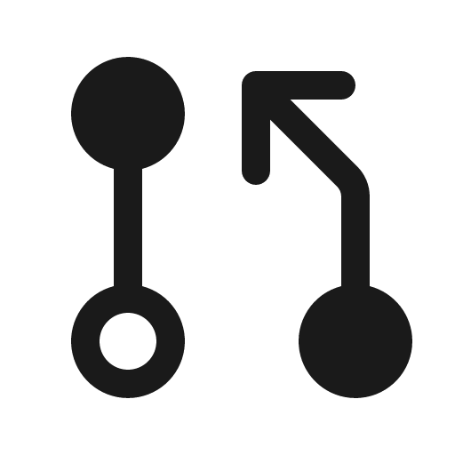 Git pull request fill icon, filled style, from Phosphor