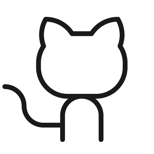 Github logo thin icon, thin style, from Phosphor