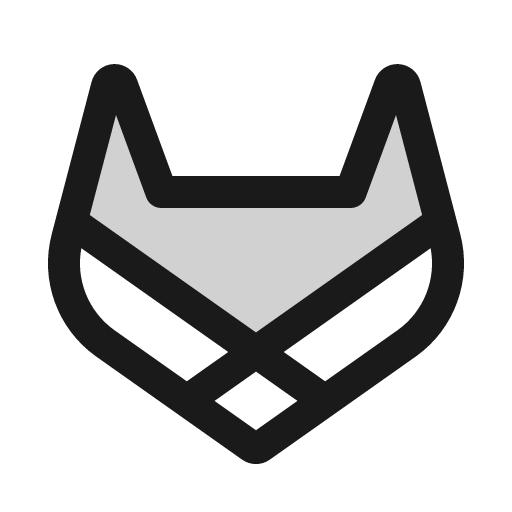 Gitlab logo duotone icon, two-tone style, from Phosphor