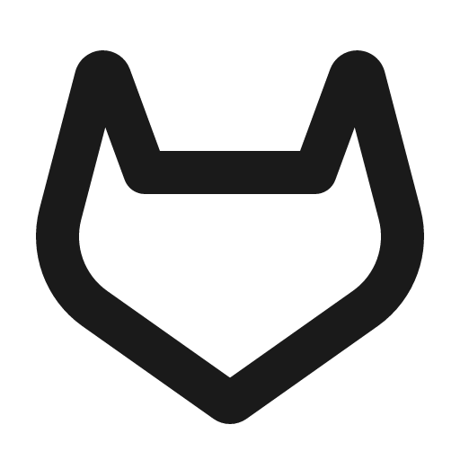 Gitlab logo simple bold icon, bold style, from Phosphor