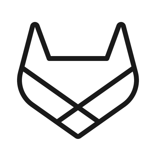 Gitlab logo thin icon, thin style, from Phosphor
