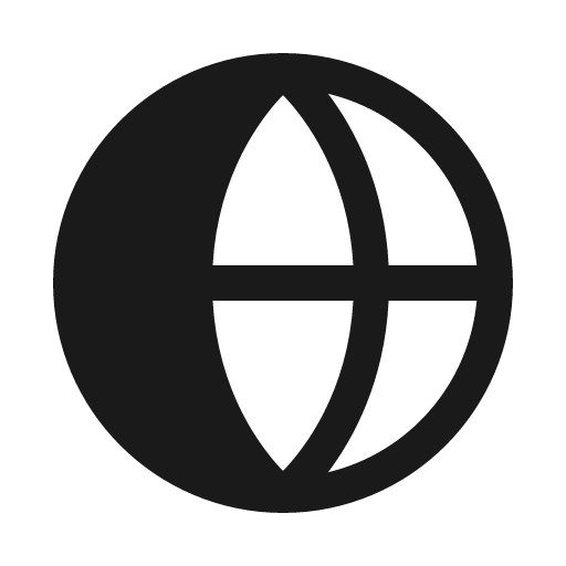 Globe simple fill icon, filled style, from Phosphor