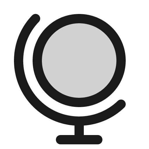 Globe stand duotone icon, two-tone style, from Phosphor