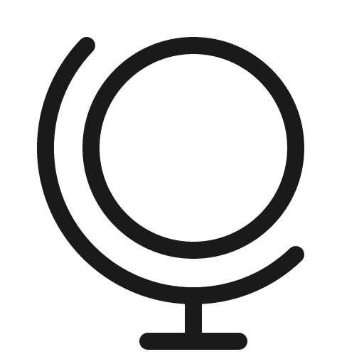 Globe stand light icon, light style, from Phosphor
