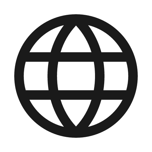 Globe icon, solid style, from Phosphor