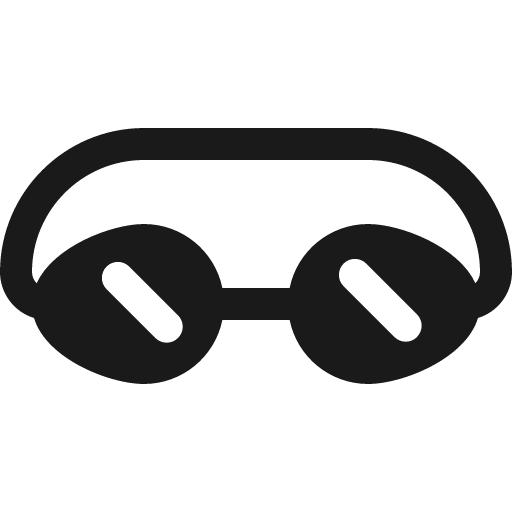 Goggles fill icon, filled style, from Phosphor