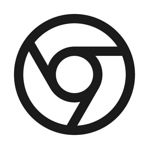 Google chrome logo icon, solid style, from Phosphor