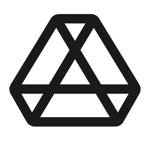 Google drive logo icon, solid style, from Phosphor