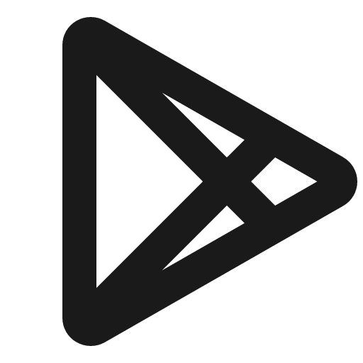 Google play logo bold icon, bold style, from Phosphor