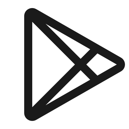 Google play logo icon, solid style, from Phosphor