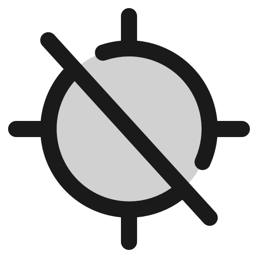 Gps slash duotone icon, two-tone style, from Phosphor