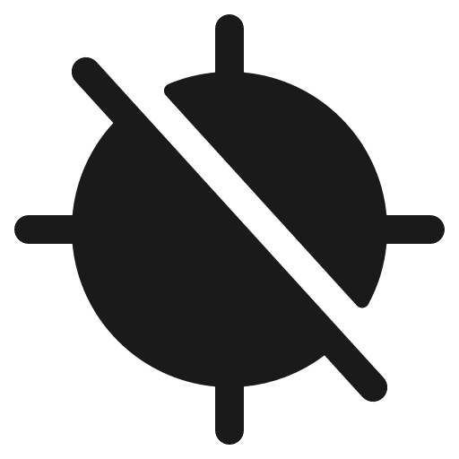 Gps slash fill icon, filled style, from Phosphor